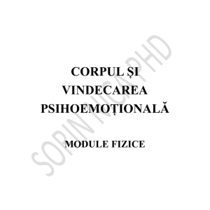 Corpul și vindecarea psihoemoțională — Module fizice — Sorin Nica, PhD